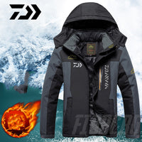 DAIWA Fishing Clothing Winter Autumn Winter Waterproof Warm Fishing Jackets Men Fleece Thick Outdoor Fishing Shirts M-8XL