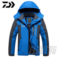 DAIWA Fishing Clothing Winter Autumn Winter Waterproof Warm Fishing Jackets Men Fleece Thick Outdoor Fishing Shirts M-8XL