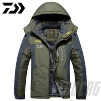 DAIWA Fishing Clothing Winter Autumn Winter Waterproof Warm Fishing Jackets Men Fleece Thick Outdoor Fishing Shirts M-8XL