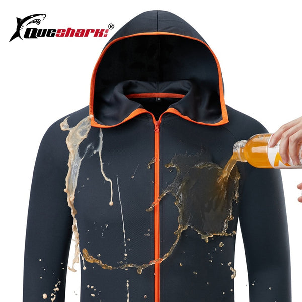 Ice silk Waterproof  Fishing Men Clothes Tech Hydrophobic Clothing Brand Listing Casual kleding Outdoor Camping Hooded Jackets