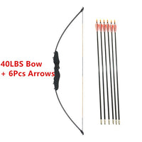 30/40LBS Straight Bow Split 51 Inches Entry Bow With Arrows For Children Youth Archery Hunting Shooting Kids  Bow